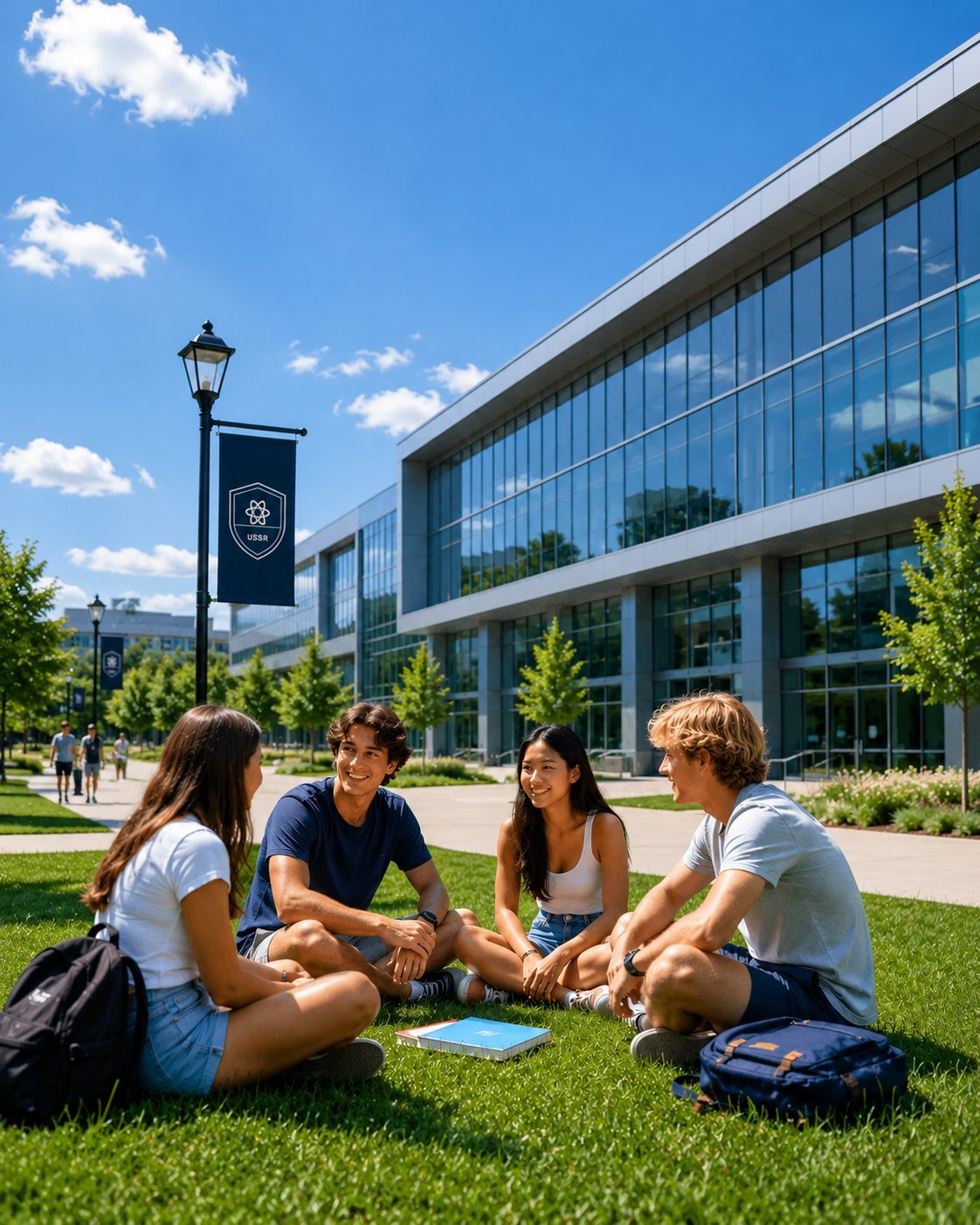 Students on campus